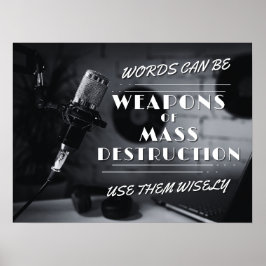 Póster Las palabras pueden ser armas de destrucción masiv