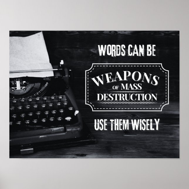 Póster Las palabras pueden ser armas de destrucción masiv (Frente)