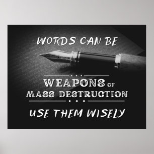 Póster Las palabras pueden ser armas de destrucción masiv