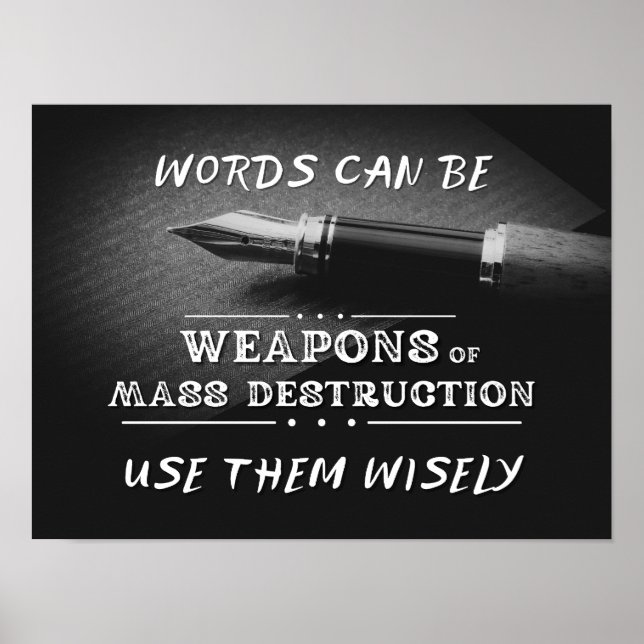 Póster Las palabras pueden ser armas de destrucción masiv (Frente)