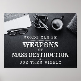 Póster Las palabras pueden ser armas de destrucción masiv