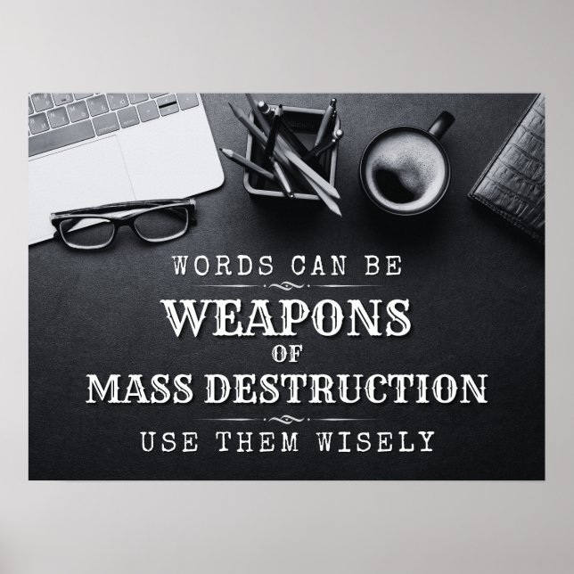 Póster Las palabras pueden ser armas de destrucción masiv (Frente)