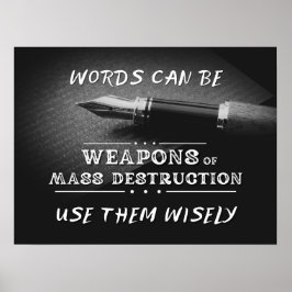 Póster Las palabras pueden ser armas de destrucción masiv