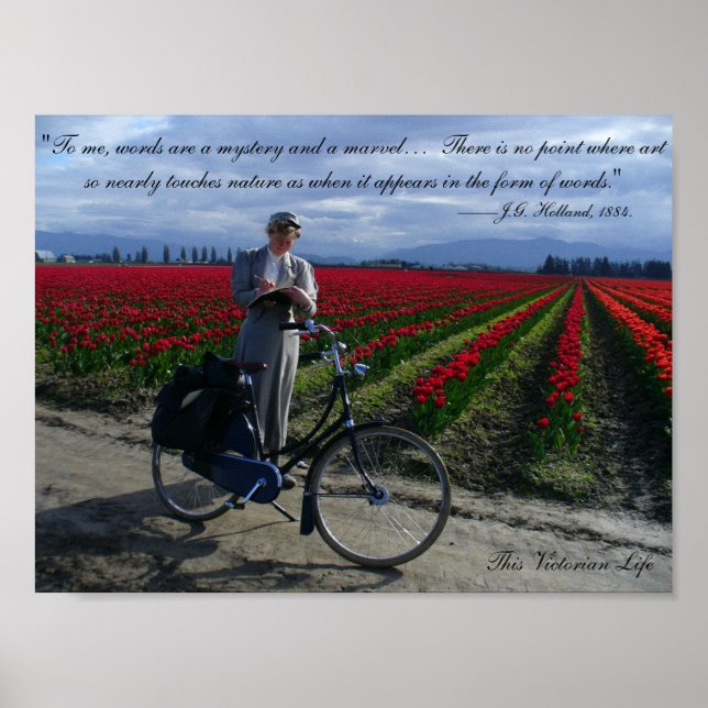 Póster Las palabras son una maravilla—Cita de escritura v (Frente)