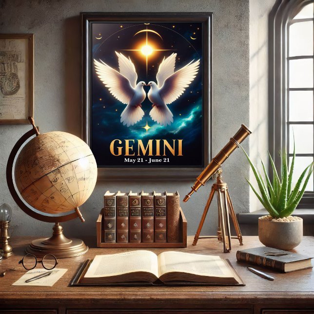 Póster Las palomas de zodiaco de Gemini en armonía (Subido por el creador)