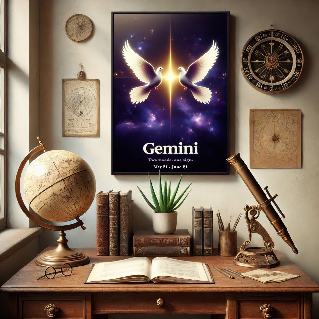 Póster Las palomas de zodiaco de Gemini en armonía (Subido por el creador)
