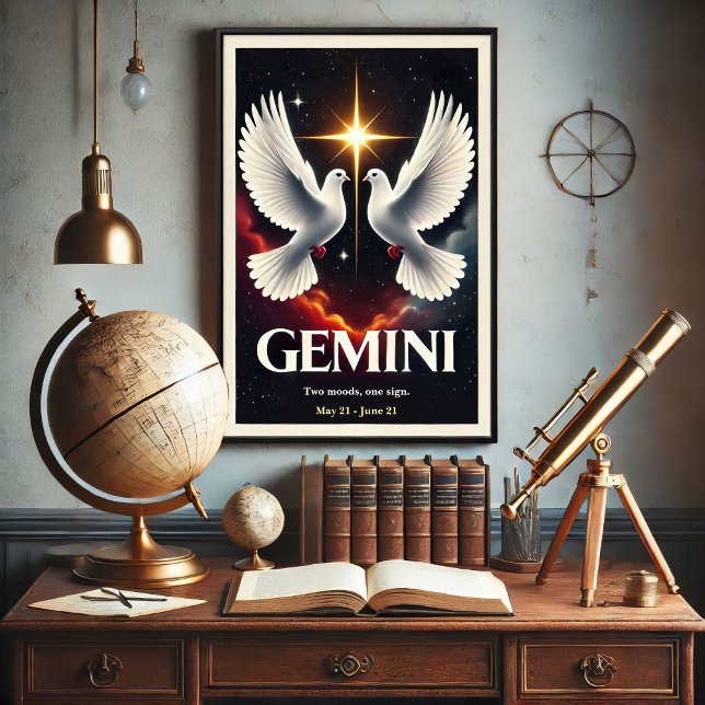 Póster Las palomas de zodiaco de Gemini en armonía (Subido por el creador)