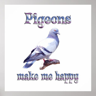 Póster Las palomas me hacen feliz