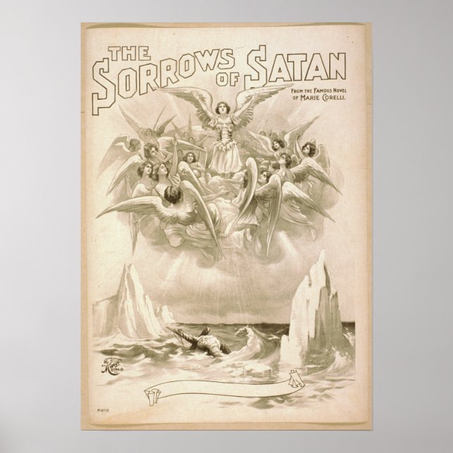 Póster Las penas de la cosecha de Satán c1898 (Frente)