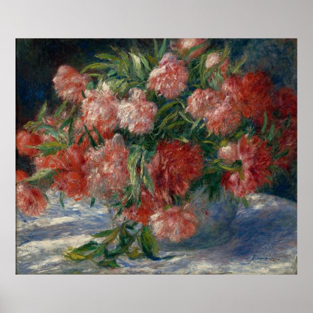 Póster Las peonías de Renoir (Frente)