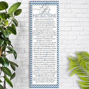 Póster Las pequeñas instrucciones de la vida en azul