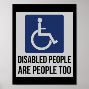 Póster Las personas con discapacidad también son personas