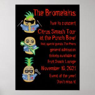 Póster Las piñas de Punk Bromelains (Poster de banda fals