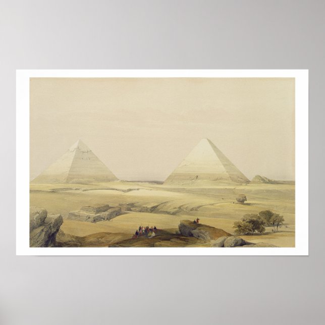 Póster Las pirámides de Giza, de "Egipto y Nubia", Vol. (Frente)
