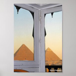Póster Las Pirámides De Giza Desde El Hotel Pyramisa