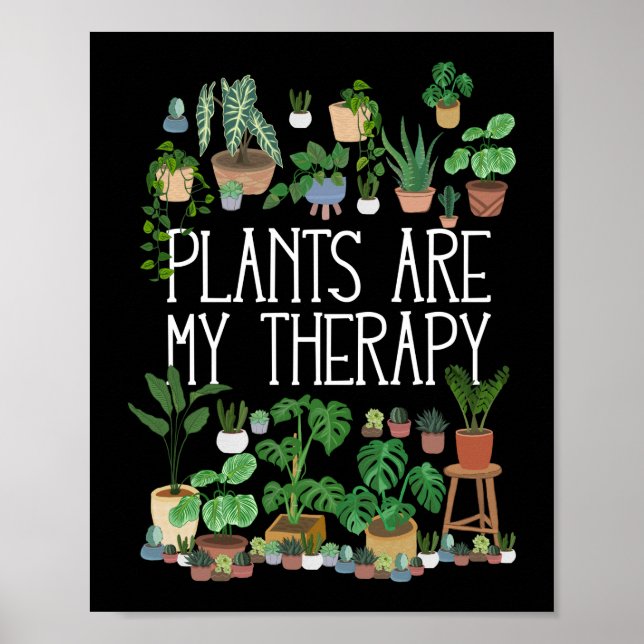 Póster Las plantas son mi terapia (Frente)