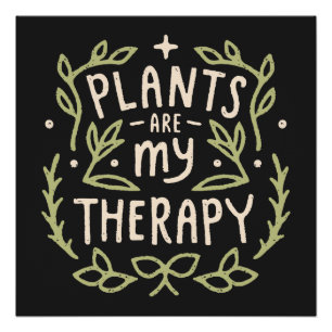 Póster Las plantas son mis citas de mamá de la planta de 