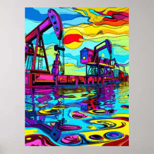 Póster Las plataformas petrolíferas psicodélicas: reflexi