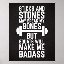 Póster Las plazas Me Hacen Cita De Gimnasio Badass