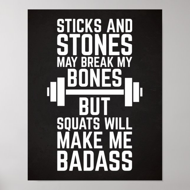 Póster Las plazas Me Hacen Cita De Gimnasio Badass (Frente)