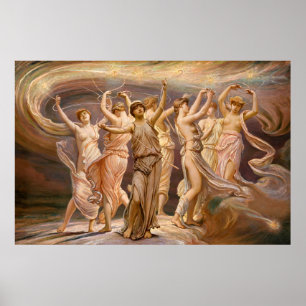 Póster Las Pléyades de Elihu Vedder, 1885