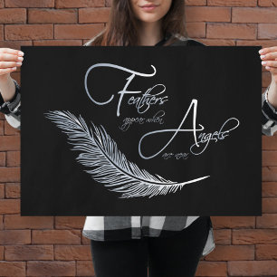 Póster Las plumas aparecen cuando los ángeles están cerca