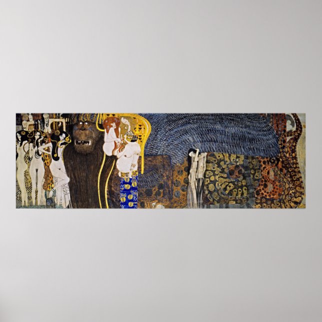 Póster Las potencias hostiles de Gustav Klimt (Frente)