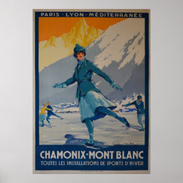 Póster las primeras olimpiadas de invierno de 1924
