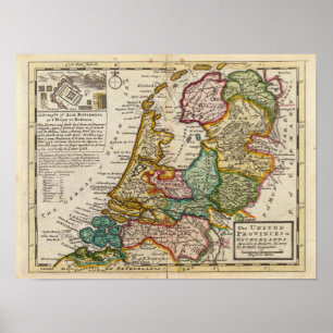 Póster Las provincias o los Países Bajos unidos