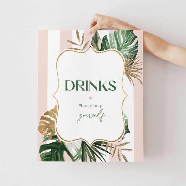 Póster Las rayas verdes rosas y las bebidas tropicales te (Subido por el creador)