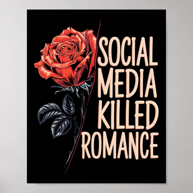 Póster Las redes sociales mataron el meme romántico de Sa (Frente)