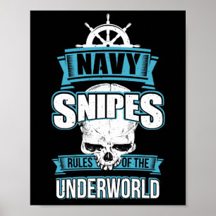 Póster Las Reglas De Los Snipes De La Marina En El Submun