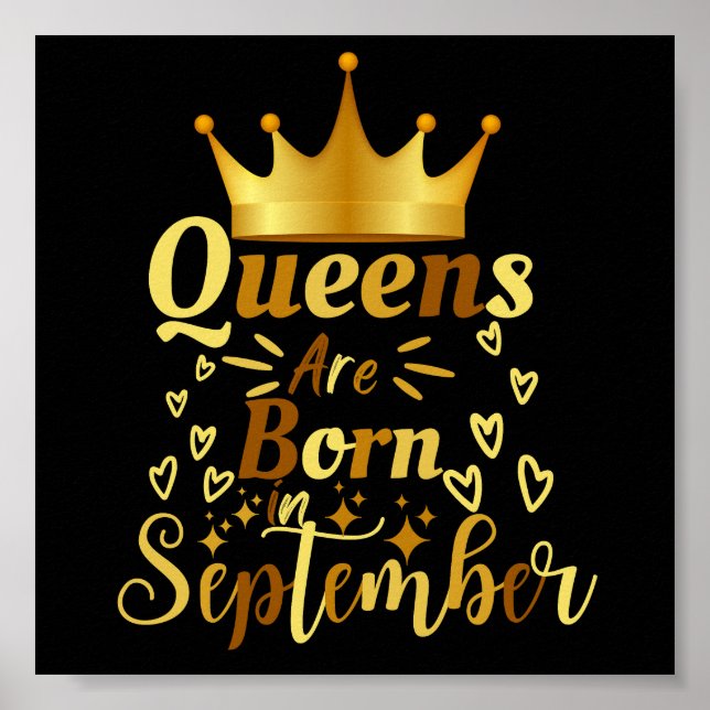Póster Las Reinas De Cumpleaños Nacieron En Septiembre (Frente)