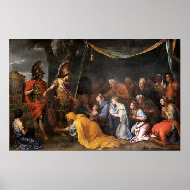 Póster Las reinas de Persia a los pies de Alejandro (Frente)