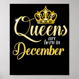 Póster Las reinas nacen en diciembre Cumpleaños de las Mu