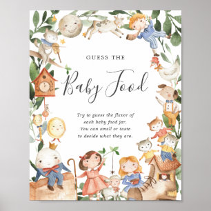 Póster Las rimas de las enfermeras Baby Shower Adivinan C