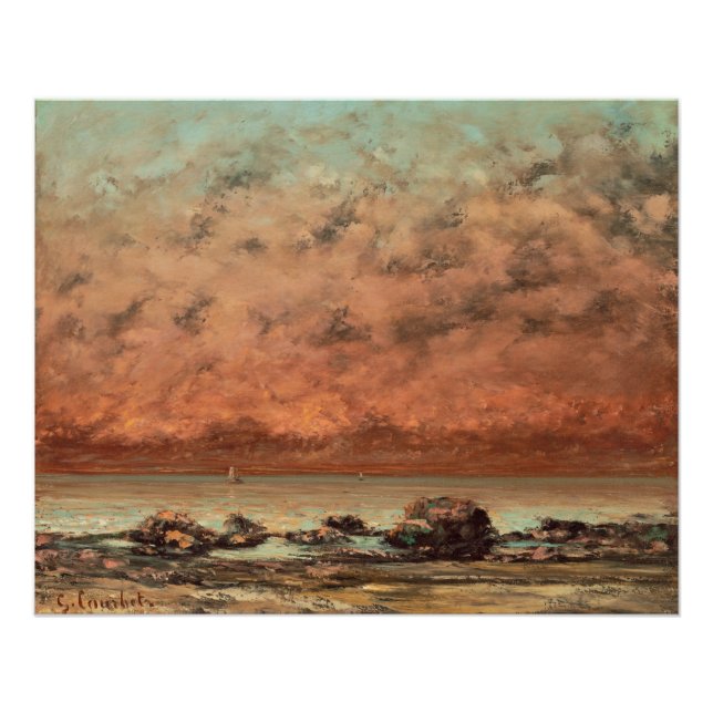 Póster Las rocas negras en Trouville, 1865-66 (Anverso)