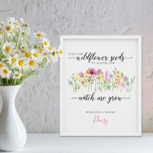Póster Las semillas de flores silvestres me observan cult