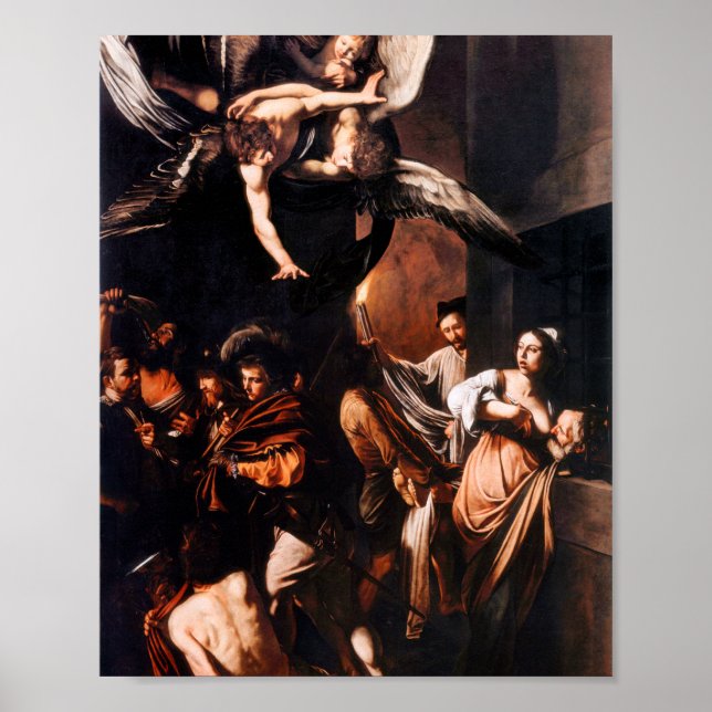 Póster Las Siete Obras De Misericordia De Caravaggio (Frente)