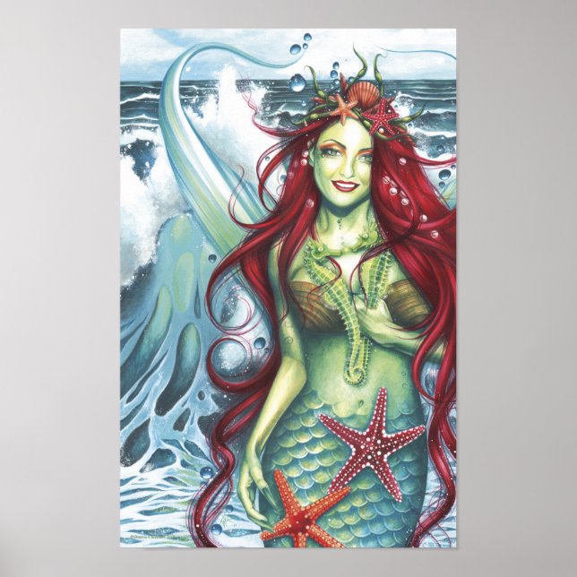 Póster Las sirenas aman un beso de sirenas (Frente)