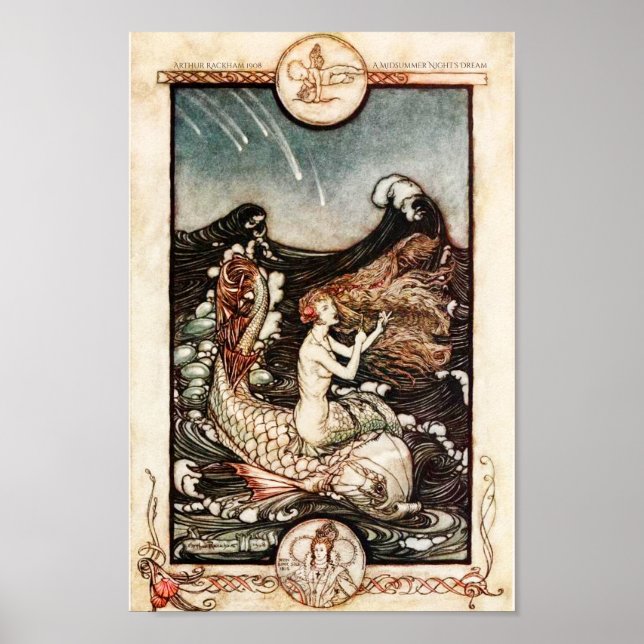 Póster Las sirenas de la noche del verano medio Arthur Ra (Frente)