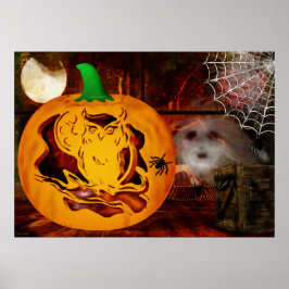 Póster Las sirenas embrujaron la calabaza de Halloween