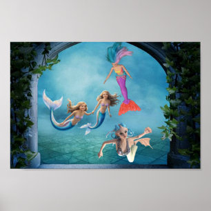 Póster Las sirenas vienen en todas formas y tamaños.