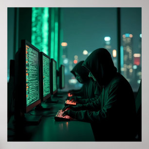 Póster Las sombras de la IA del submundo digital