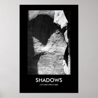 Póster Las sombras no pueden existir sin luz