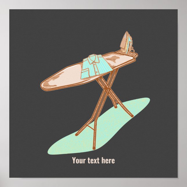 Póster Las tareas domésticas relacionadas con la plancha  (Frente)