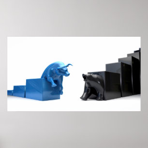 Póster Las tendencias de Econonomic de Bull y del oso