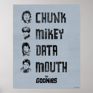 Póster Las tonterías   Chunk, Mikey, Data, Mouth