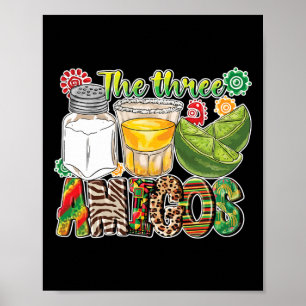Póster Las tres barcas de la sal de tequila