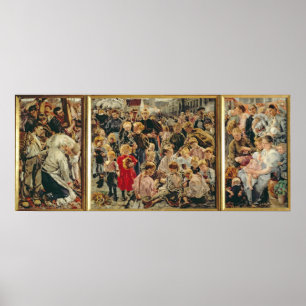 Póster Las tres edades de un trabajador, 1895